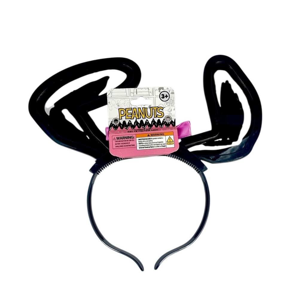 Peanuts Black and Pink Headband with Ears